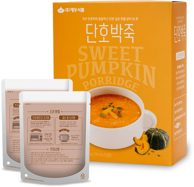 대두식품 단호박죽 2p, 3개, 400g