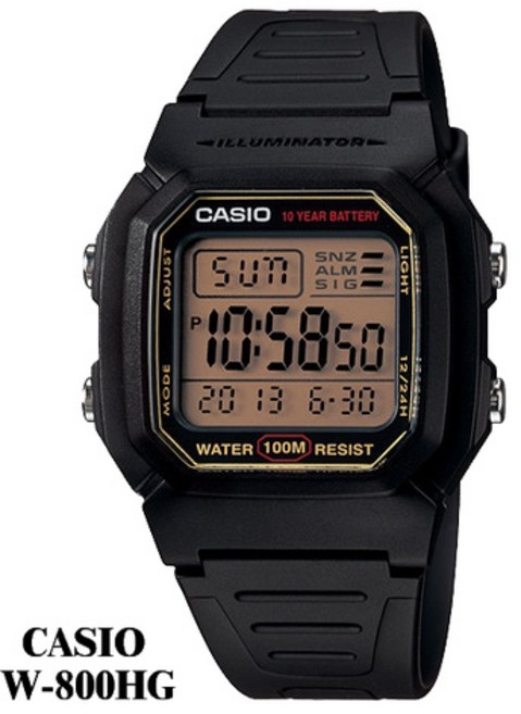 CASIO 電子錶 十年電池 百米防水 大字幕顯示 耐用學生錶