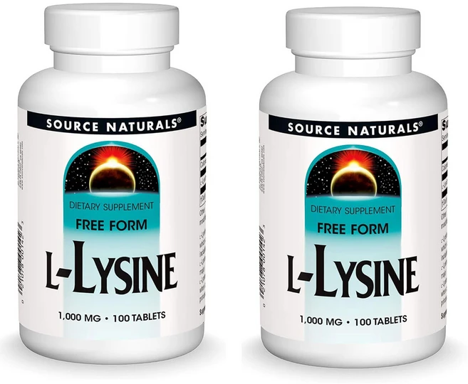 소스내추럴스 엘 라이신 1000mg 100정 x 2통, 100g, 1개 - 쿠팡