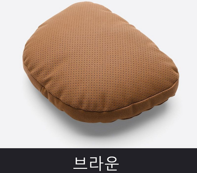 리빙쉘 마이바흐 스타일 차량용 목쿠션 세트, 2개, 브라운