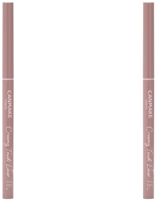 캔메이크 크리미 터치 라이너 젤 아이라이너 워터프루프, 2개, 15 카푸치노 핑크