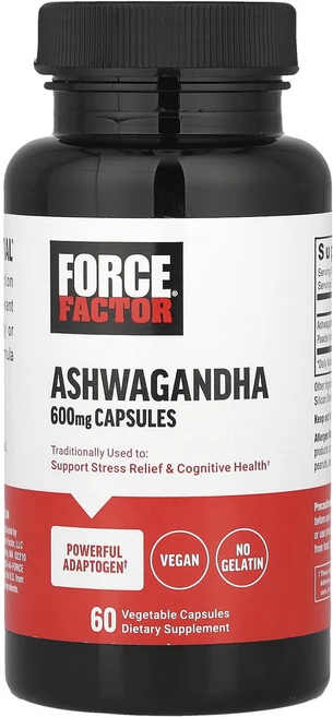 Force Factor 아슈와간다 600mg 베지 캡슐 60정, ForceFactor아슈와간다600mg베지캡슐60정, 1개 - 쿠팡