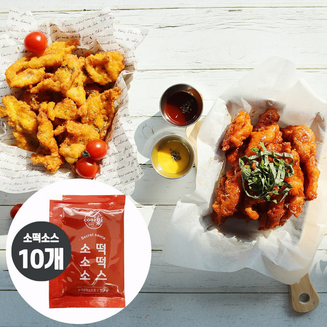 청우 닭껍질튀김 800g + 일회용소떡소스10개, 1set