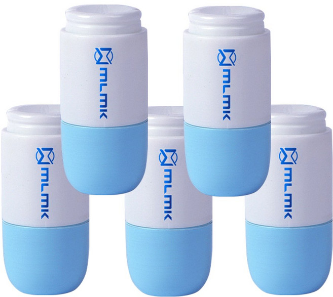 루아르모 택배 송장 지우개 + 커터 2in1 개인정보 보호 지우개 리필 세트, 4개, 블루