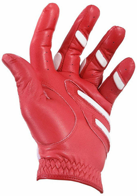 몽키그립 파워패드 풀칼라 양피 남성여성 왼손 골프장갑, 1개, 레드