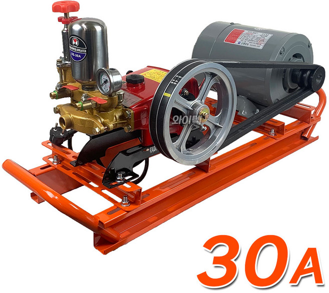 30A 고정식 동력분무기 국산 1.5마력 단상모터 전기 자동 농약살포기, 자동 조압변, 1개