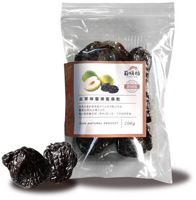 菊頌坊 古早味蜜煉蜜棗乾, 200g, 3個
