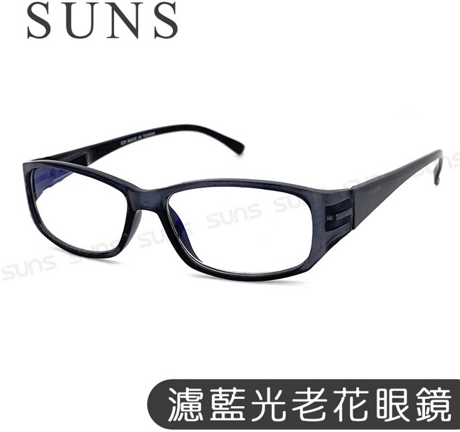 MIT抗紫外線濾藍光老花眼鏡 時尚簡約鈦曜灰 高硬度耐磨鏡片 配戴清晰