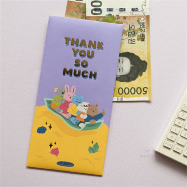 일상다많사 캐릭터 일러스트 현금봉투 데일리라이크 마이버디 선물돈봉투 명절돈봉투 귀여운편지봉투, 01 Ten thousand