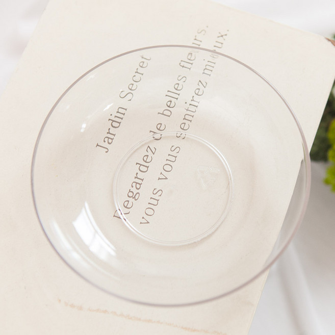 아크릴원형수반 15*3cm 조화 인테리어, 3p