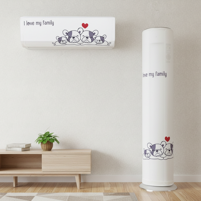 LG 삼성 투인원에어컨커버 먼지 곰팡이 차단 인테리어 (패밀리곰돌이디자인커버), 31스탠드-일반38, 31벽걸이-대형, 31스탠드-일반38-31벽걸이-대형