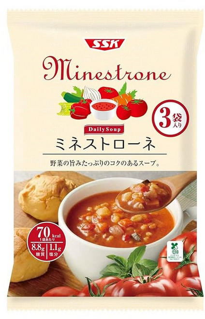 SSK 시미즈 식품 Daily Soup 미네스트로네 3봉입 480g × 4개, 160g