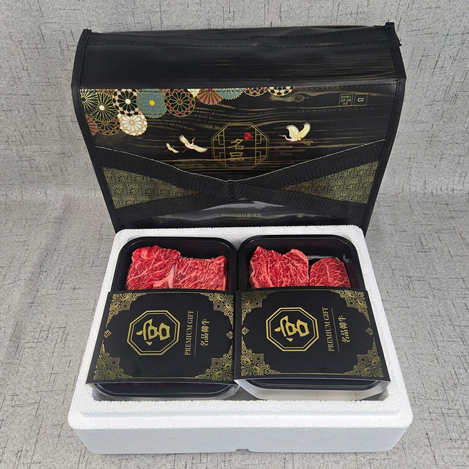 [명절 선물]팔팔한우 1++ 투뿔 한우선물세트 1호 (국거리 300g / 불고기 300g), 1