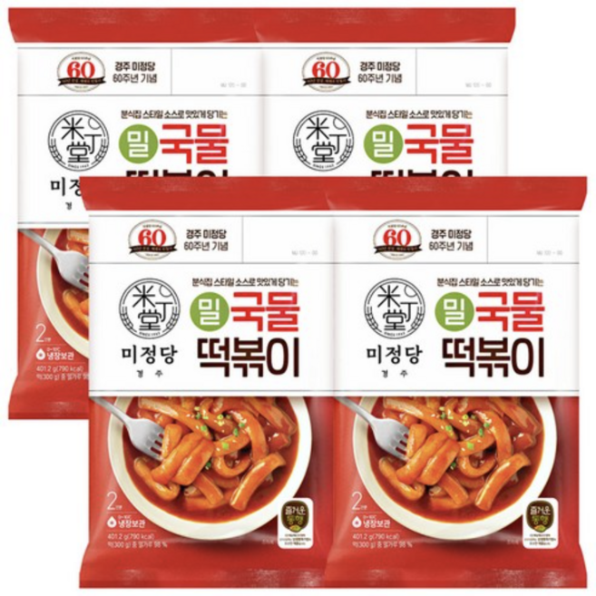 미정당 밀국물 떡볶이, 401.2g, 4개