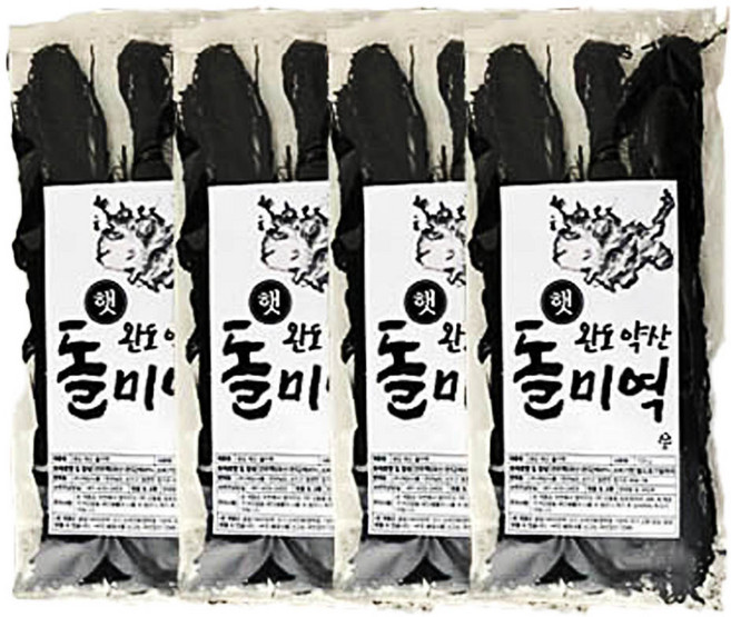 [본사직배송]완도 약산 햇 돌미역 완도 건미역 100% 국내산 자연산 아이큐샵, 4세트, 120g