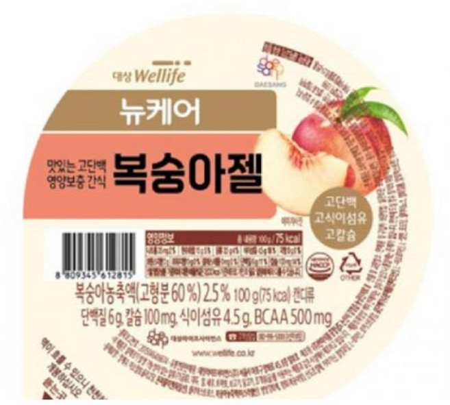 뉴케어 복숭아젤 대상 100gx50개, 100g, 50개