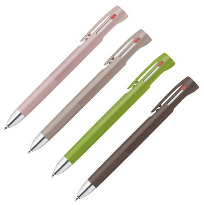 제브라 블렌 3색볼펜 BLEN (진동을 줄인), 0.5mm 쇼콜라 라떼 X2