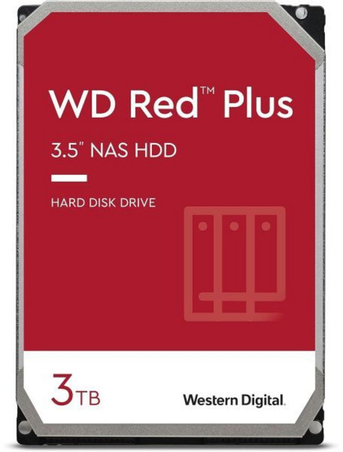 웨스턴 디지털 4TB WD 레드 플러스 NAS 내장 하드 드라이브 HDD - 5400RPM SATA 6Gbs CMR 64MB 캐시 3.5인치 - WD40EFRX, 3TB