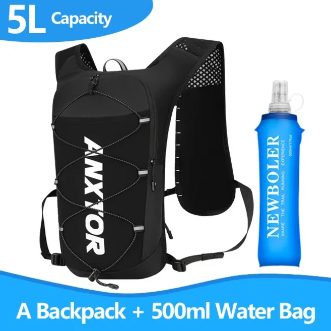 INOXTO 트레일 러닝용 초경량 백팩 수화 조끼 마라톤 자전거 5L 1.5L 2L 워터 백
