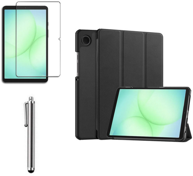 케이스나라 갤럭시탭 A11 플러스 / A11 호환 케이스 북커버 슬림 하드 A11+, 블랙, 1개