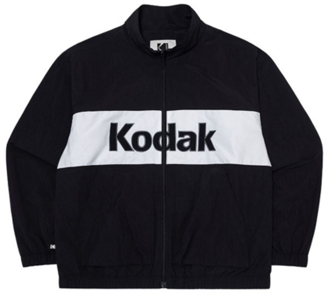 코닥 KODAK 컬러블럭 우븐 빅로고 안감 자켓 BLACK