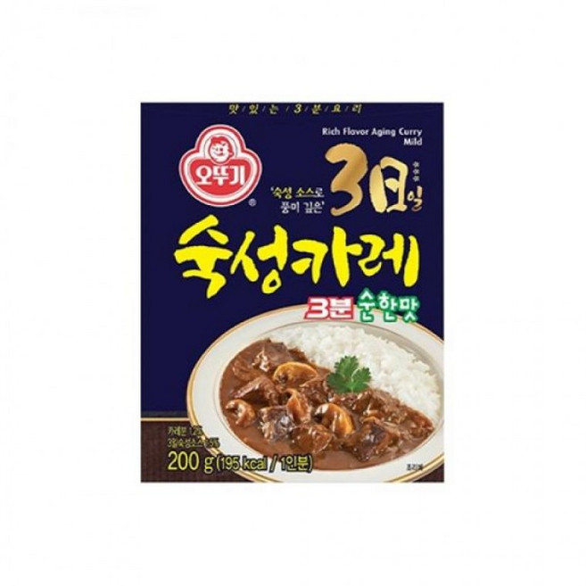 즉석식품(카레) 3일 숙성카레 순한맛 200g 오뚜기, 1개