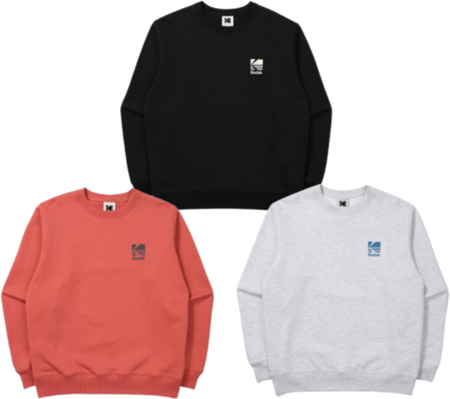 [국내매장판] 코닥 모노그램 레귤러핏 맨투맨 우먼 택1-3color