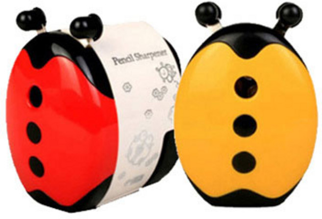 티티경인 풍뎅이 연필깎이, 1개, 빨강