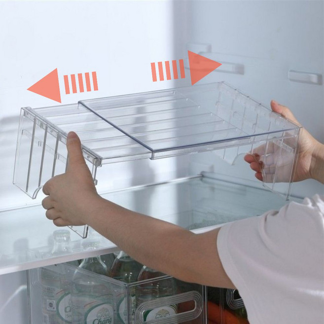 브랜드유 다용도 냉장고 정리 선반, 1개, 투명