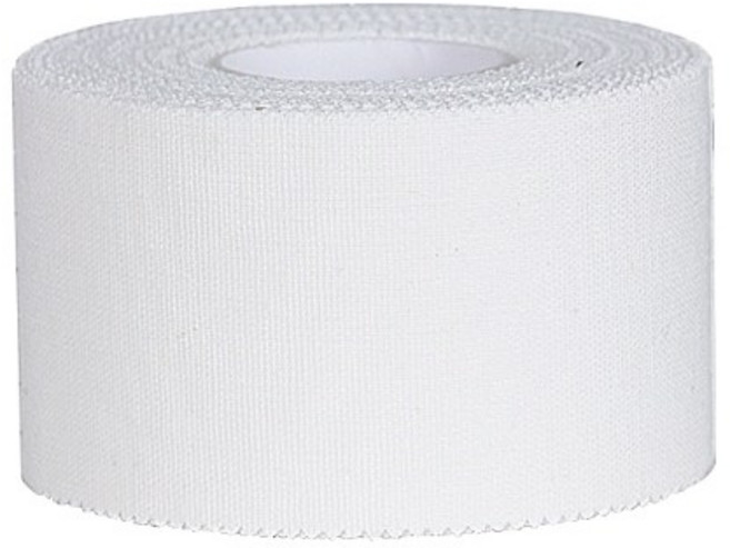 運動白貼布 無彈性棉質運動膠帶 獨立包裝 易撕防水防汗 關節保護 多種尺寸, 1個, 5CM