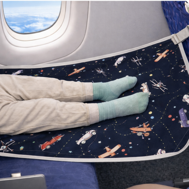 벨라마마 비행기침대 기내용 기차 해먹 발걸이, 1개, 블랙