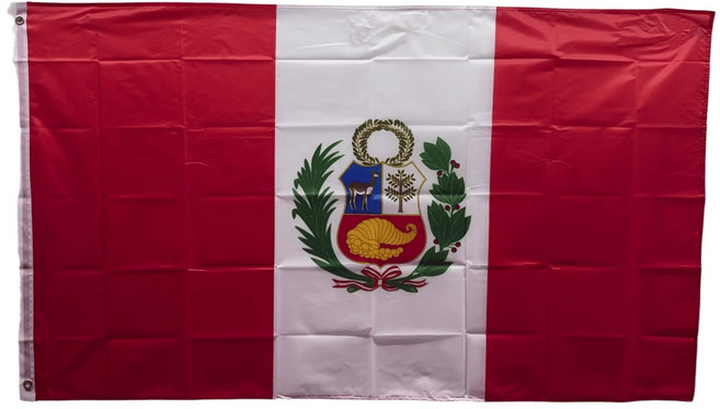 페루 공화국 폴리에스터깃발 Peru flag 90x150cm 구리고리 이중스티치, 1개, MIXED COLOUR
