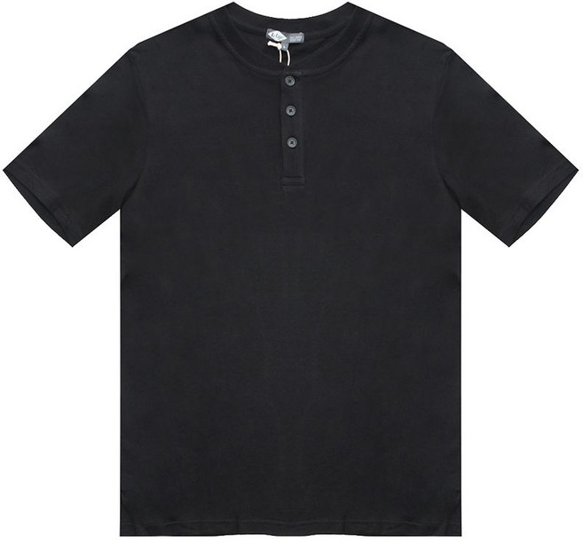 리쿠퍼 남성 블랙 헨리넥 반팔티셔츠 LCPM19-264