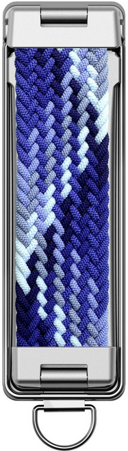 디기어 휴대폰 케이스 부착형 스트랩 거치대 접이식 스탠드 가로세로 전환 나일론 밴드, 1개, 아쿠아 블루 웨이브