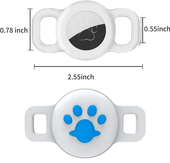 에어태그 고양이 칼라 거치대 소형 에어태그 고양이 칼라 거치대 실리콘 케이스 커버 고양이 개 애완동물, 29 White Case