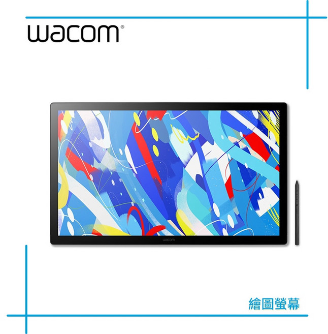Wacom Cintiq 24 touch 創意觸控繪圖螢幕 DTH246 K0C Typc C板-Wacom 旗艦店, 肯特防眩光類紙貼膜(含貼),加購HDMI連接線+快速鍵遙控器