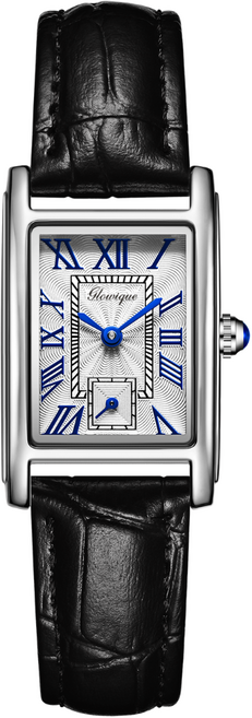 글로윅 방수 스퀘어 클래식 여성 가죽 손목시계