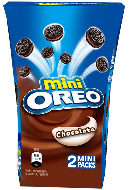 Oreo 迷你巧克力小盒餅乾 2入迷你包, 1個, 巧克力, 巧克力