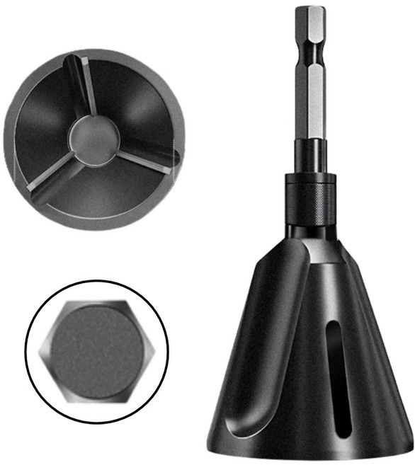 tinduo 디버링툴 전산볼트 면치기 외부 모따기 드릴육각 스테인리스강 주철 구리 탄소강등 적용, 1개