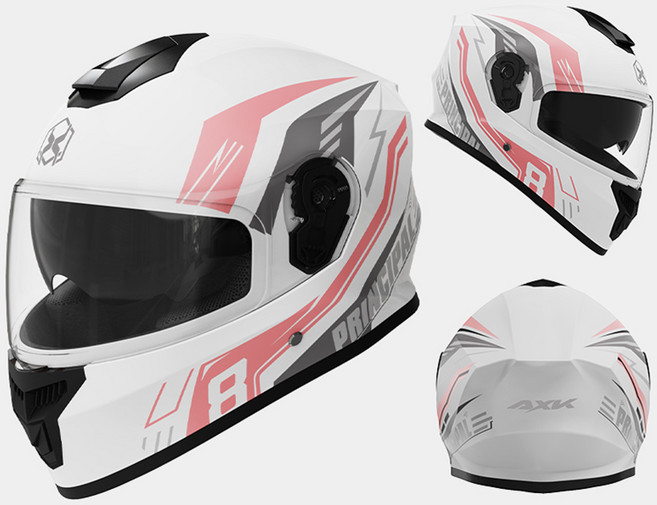 SULCATA 풀페이스 헬멧 어드벤처 남여공용 오토바이헬멧 경량 시스템 오프로드, 핑크