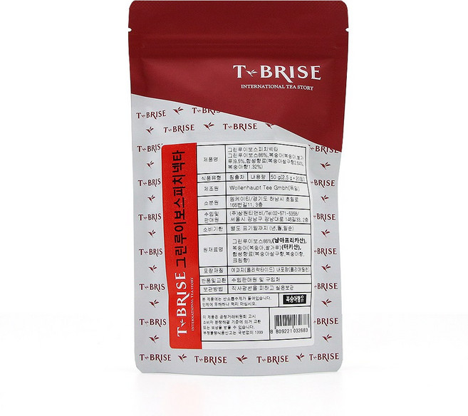 티브리즈 그린 루이보스 피치 20티백, 1개, 20개입, 2.5g