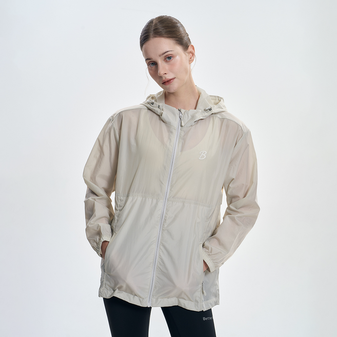 여성 바람막이 롱 자켓 윈드점퍼 바람막이 힙커버