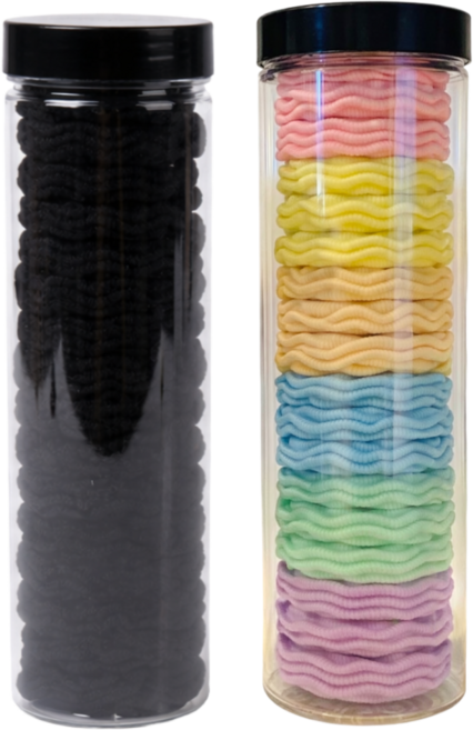 편안가온 오래 묶어도 자국 없는 부드러운 머리끈 대용량 40개입