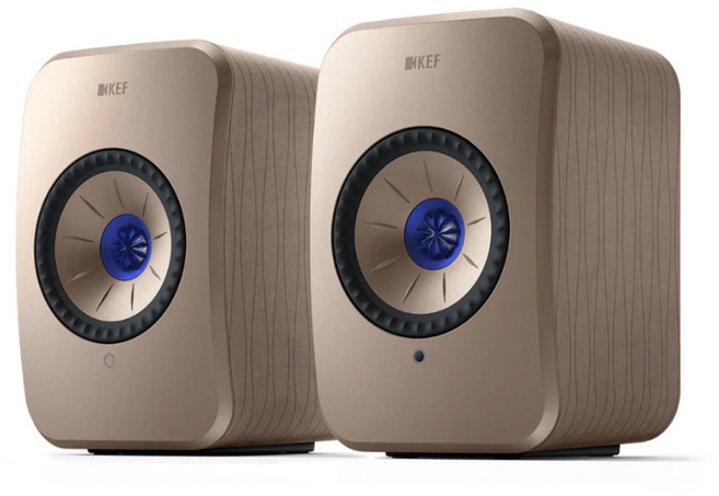 KEF LSX II Hi-Fi 主動式無線喇叭 台灣公司貨 支援串流播放 簡化音響系統, 金色