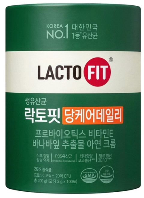 종근당건강 락토핏 당케어 데일리 2g 100포 대용량, 100개