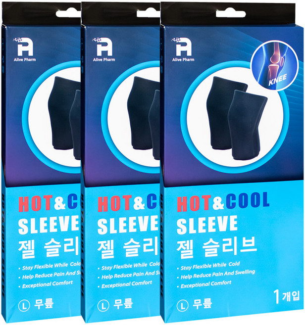 얼라이브팜 핫앤쿨 젤슬리브 (냉온보호대) 무릎, 3개