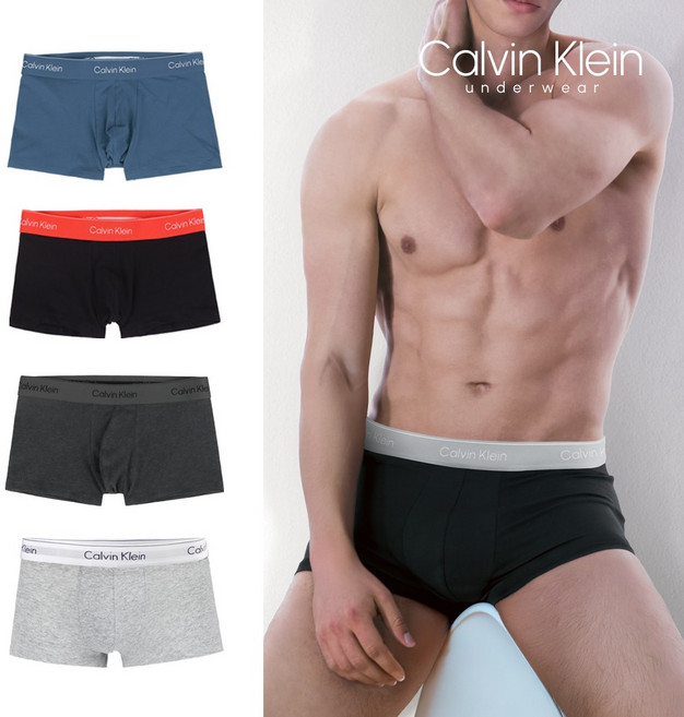 캘빈클라인 남성 팬티 언더웨어 드로즈 사각 코튼 3장세트 NB4389
