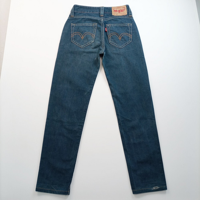 리바이스 청바지 사이즈26 보이핏 워싱 레트로 데님