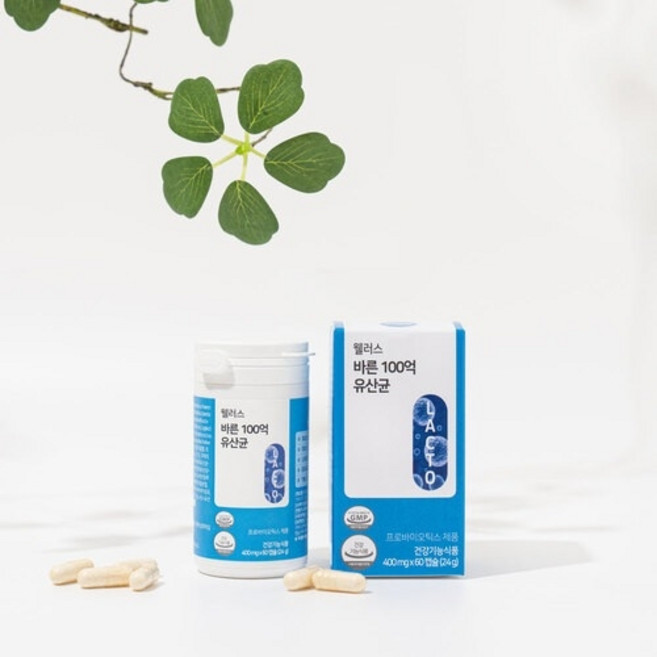 웰러스 바른 100억 유산균 식물성캡슐 프로바이오틱스, 1개, 60정