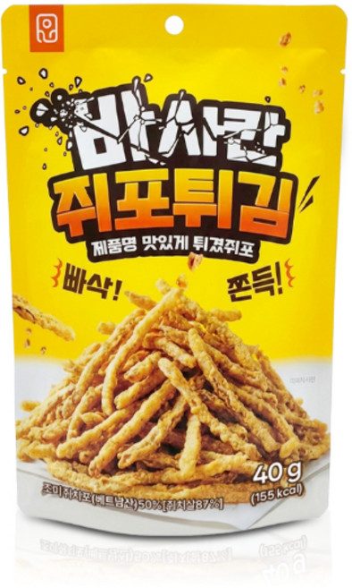바사칸 쥐포튀김, 1개, 40g